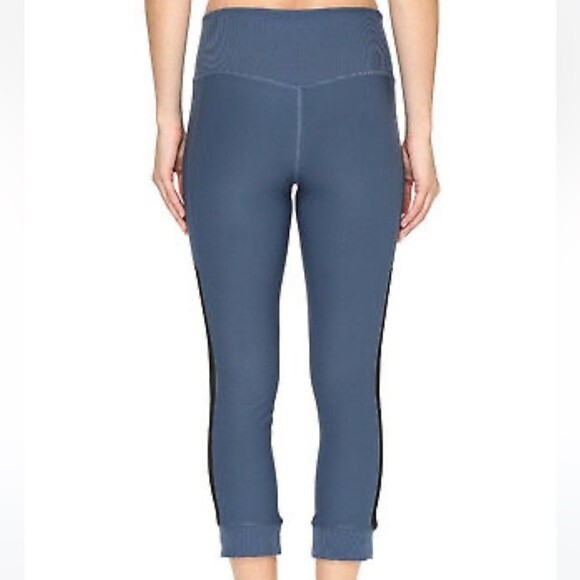 Nike Power Legend Leggings Veneer Training Capri Mesh Blue Black Size Medium - Picture 2 of 10